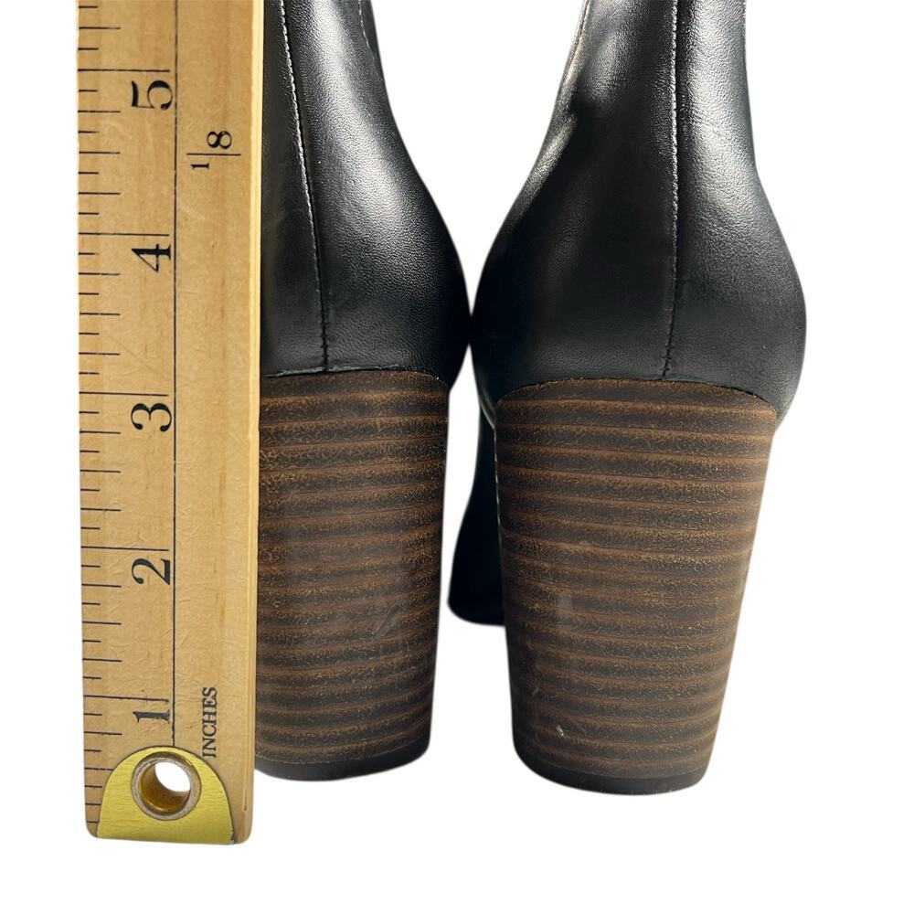 Black Leather Ankle Boots - Picture 9 of 10